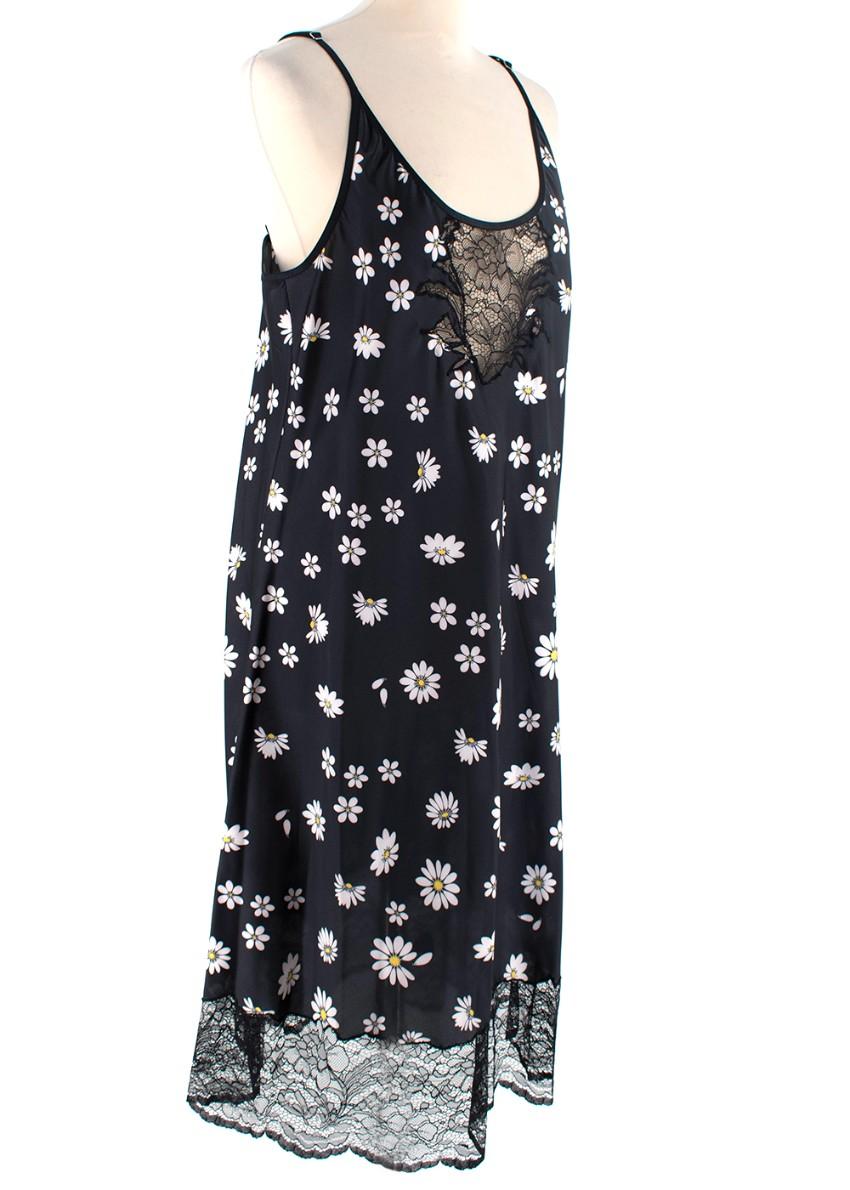 Paco Rabanne Lace Panel Daisy Print Cami Dress
