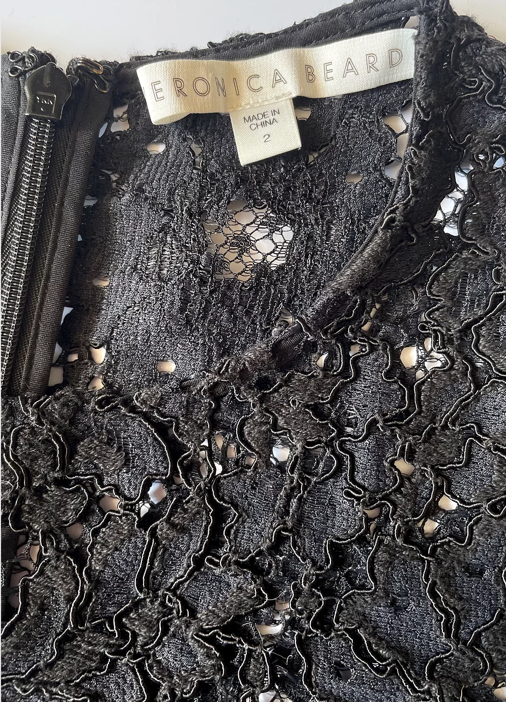 Veronica Beard Navy Floral Lace Playsuit
