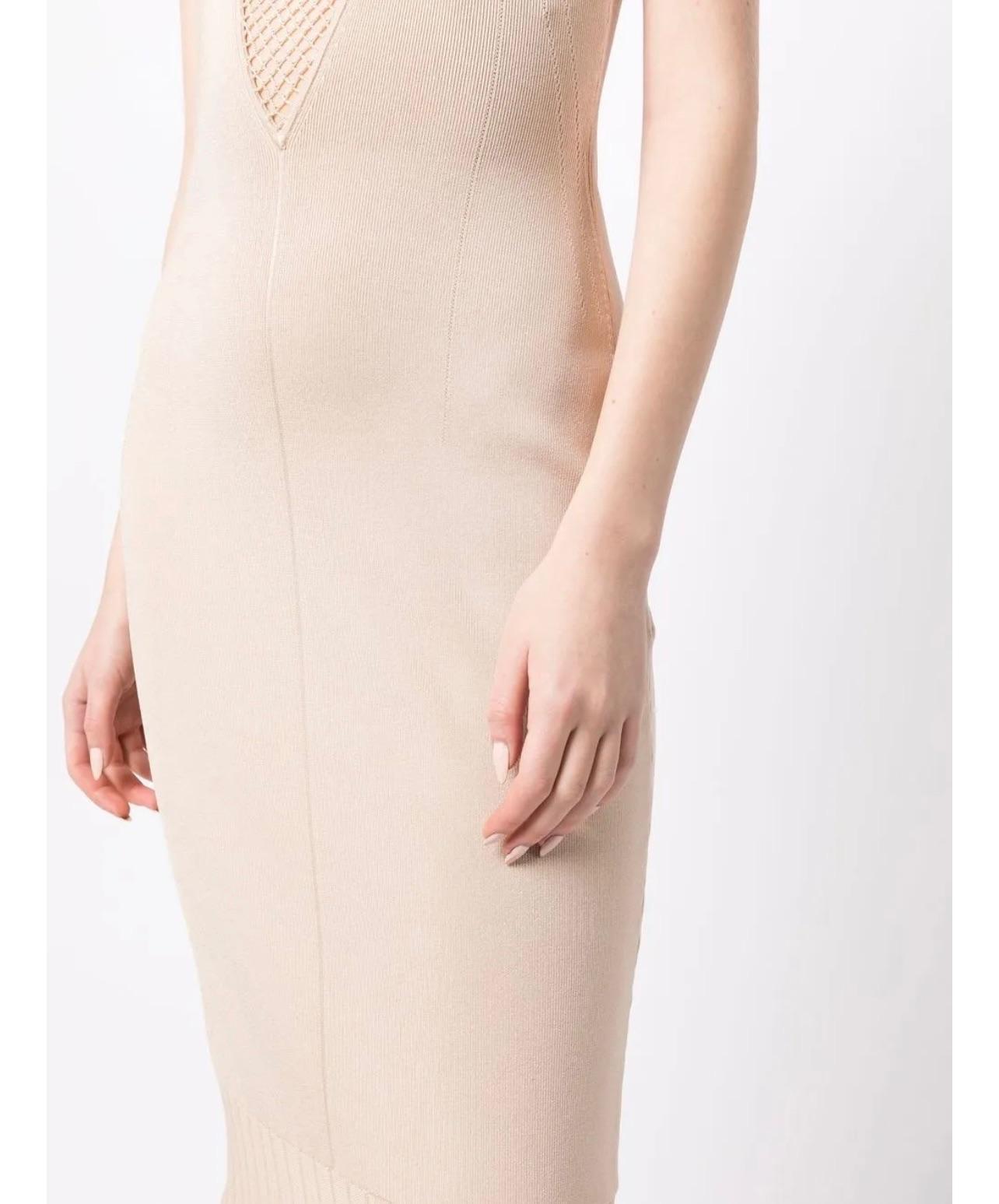 Galvan Beige Arato Knit Dress