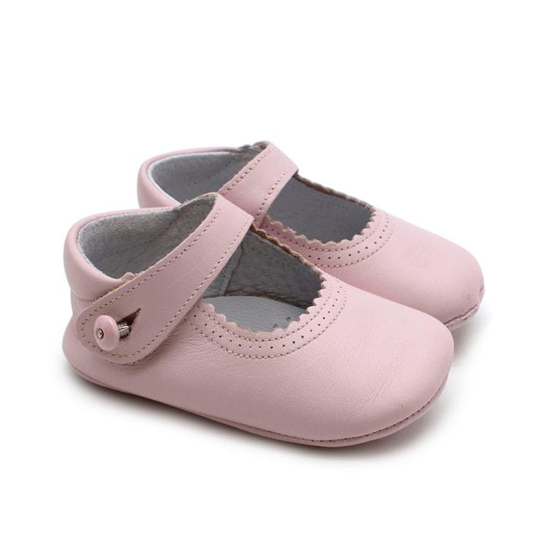 Pepa & Co Pink Mary Jane Leather Pram Shoes