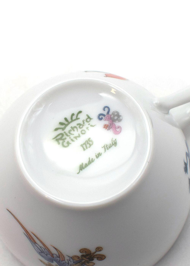 Richard Ginori 2 Tea Cups And 2 Saucers Set
