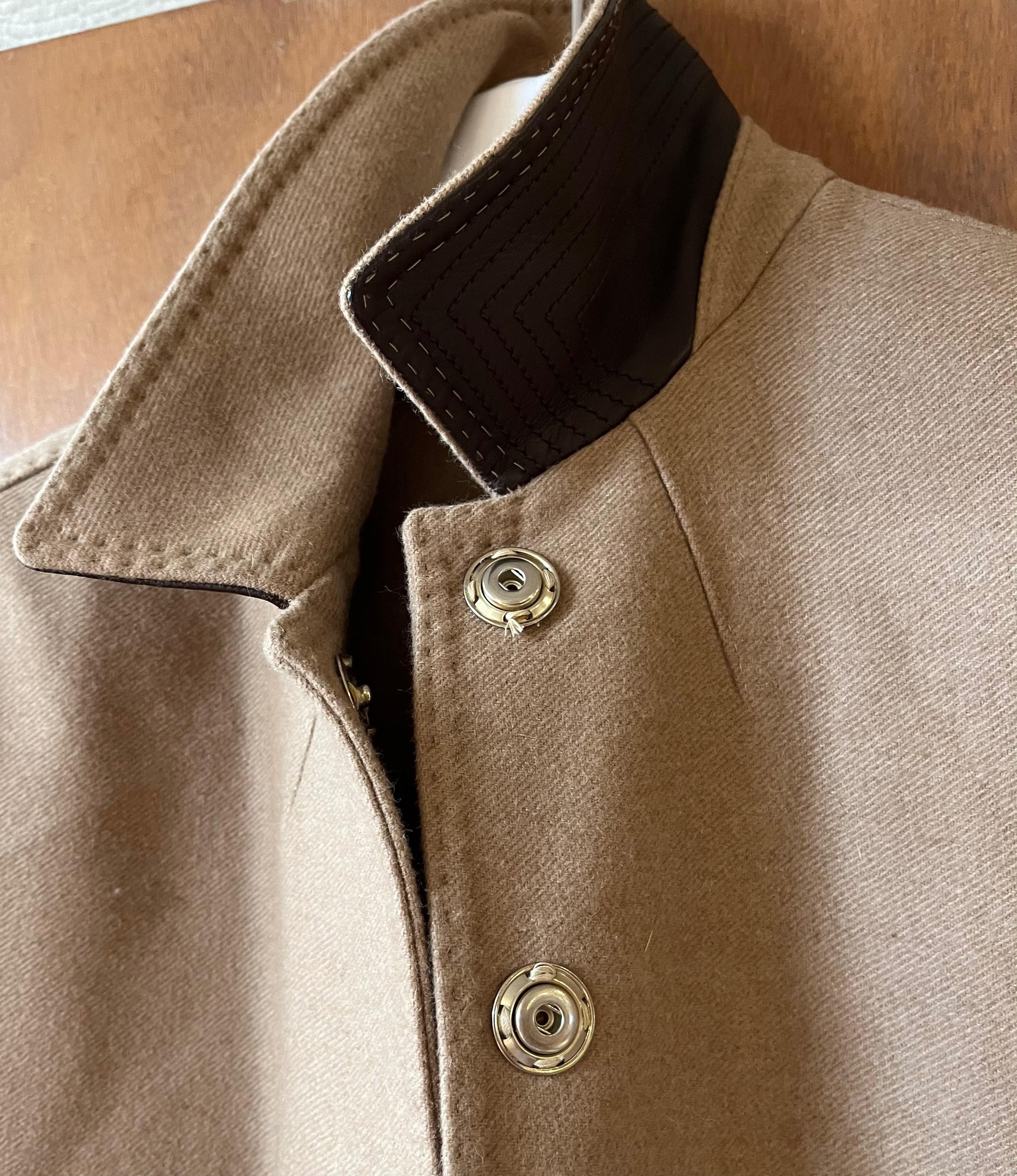 Burberry Beige Camel Hair Single Breasted Coat