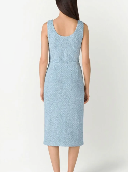 St. John Tweed Scoop Neck Dress