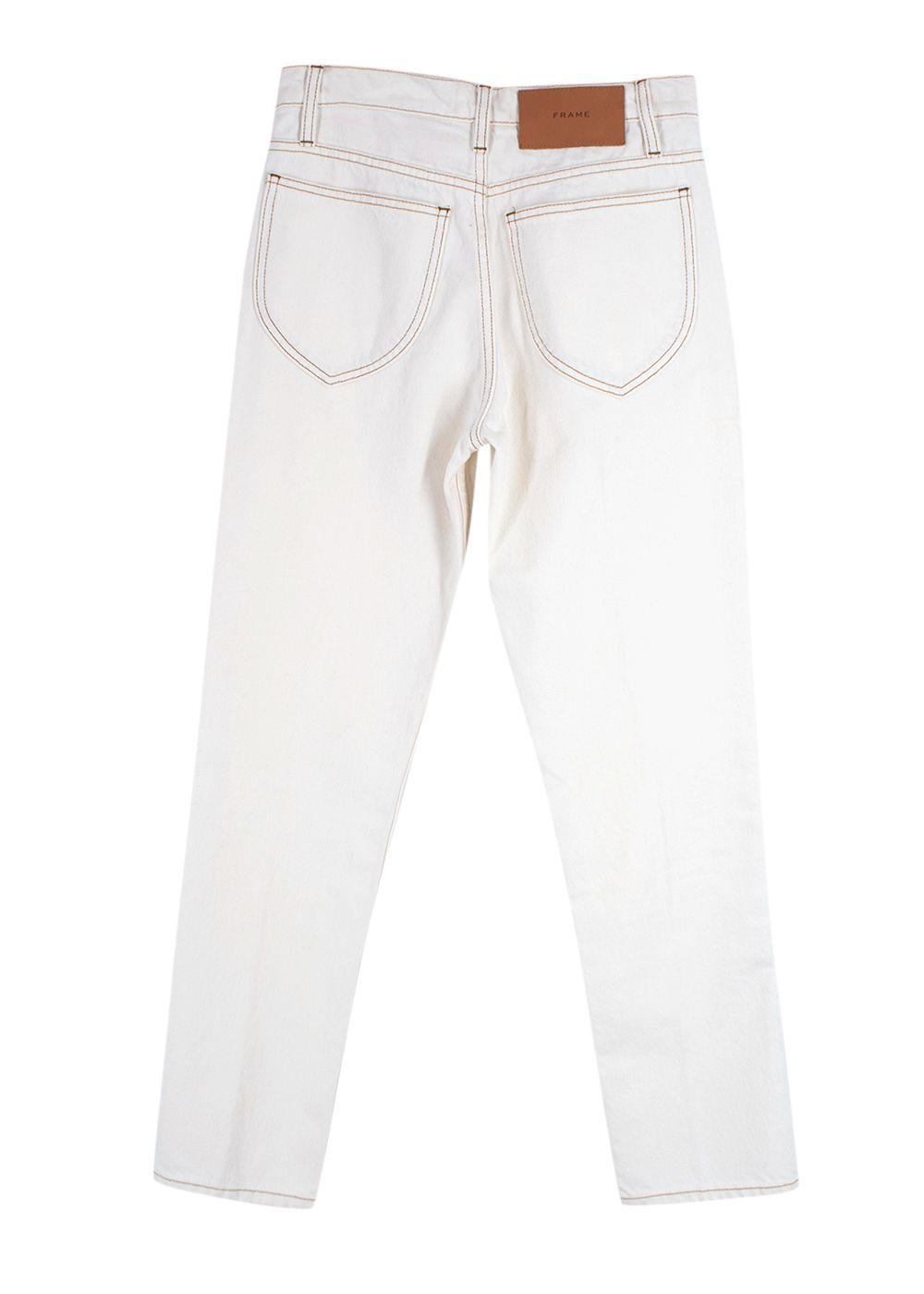 Frame Cream Le Italien Straight Leg Jeans