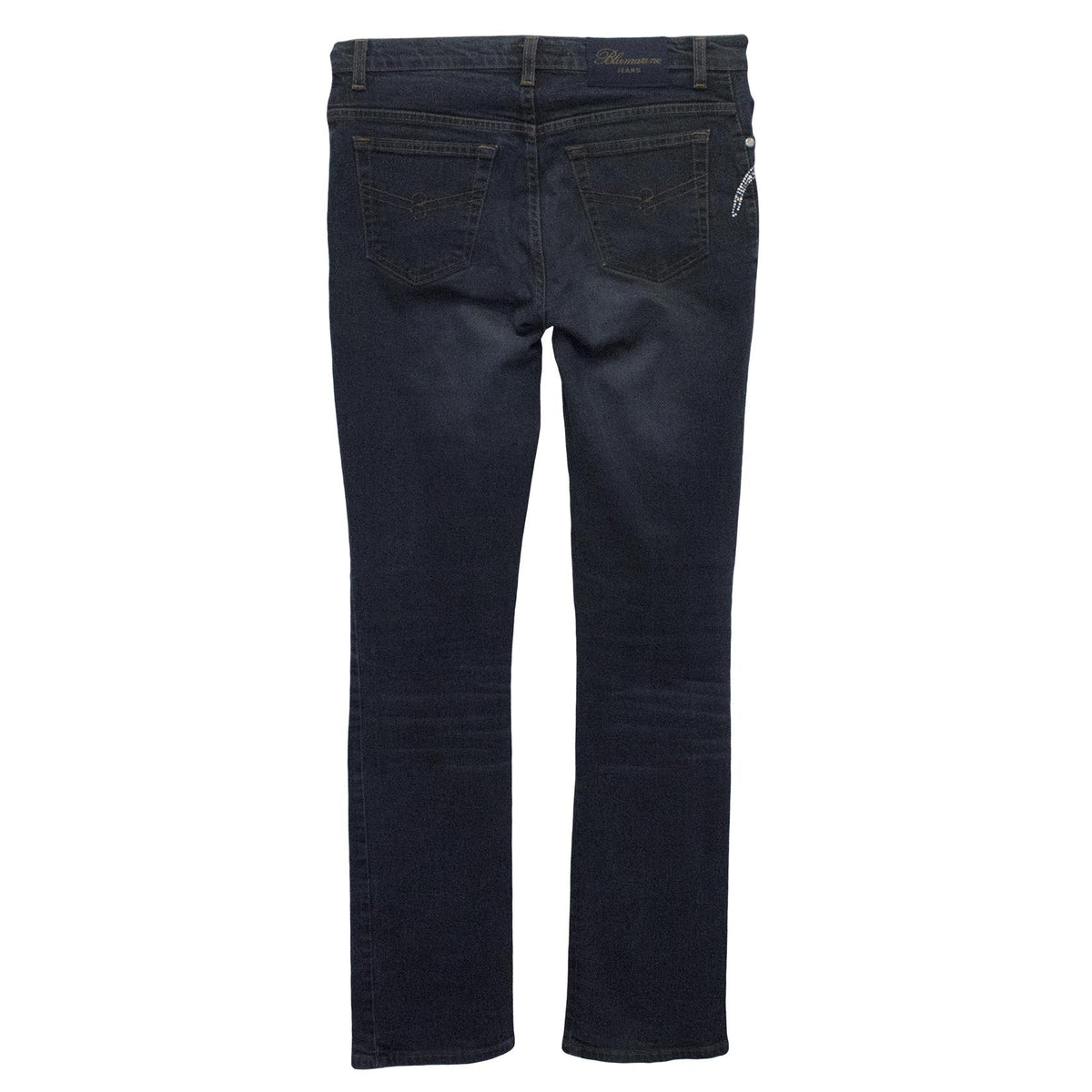 Blumarine Denim Jeans With Silver Embellished Lizards
