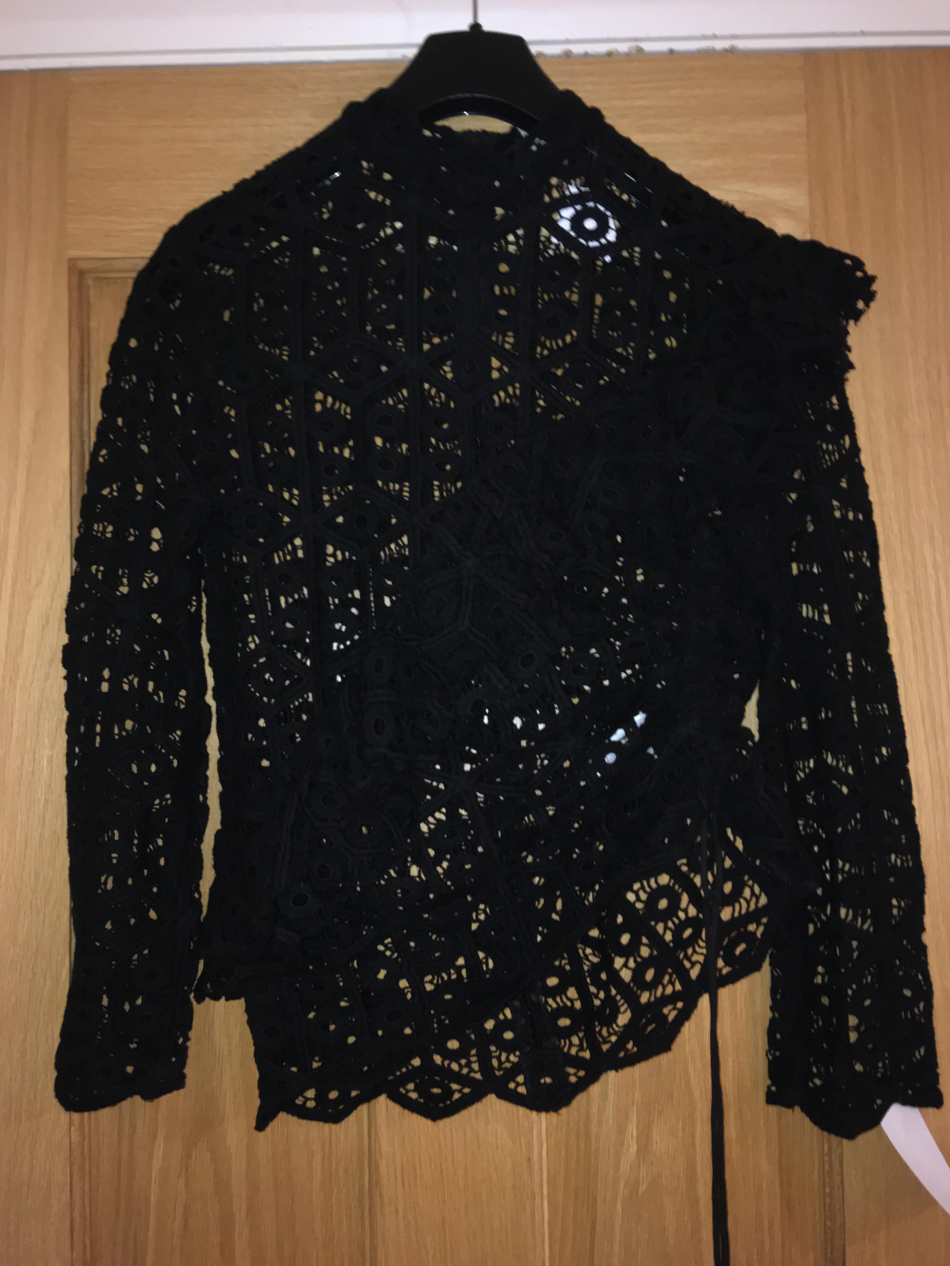 Iro Black Lamata Ruffle Top