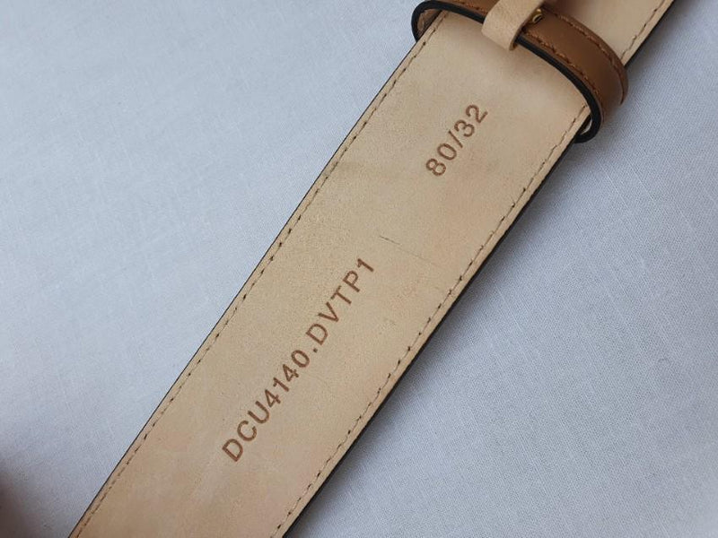 Versace Caramel Medusa Head Palazzo Belt - Size 80