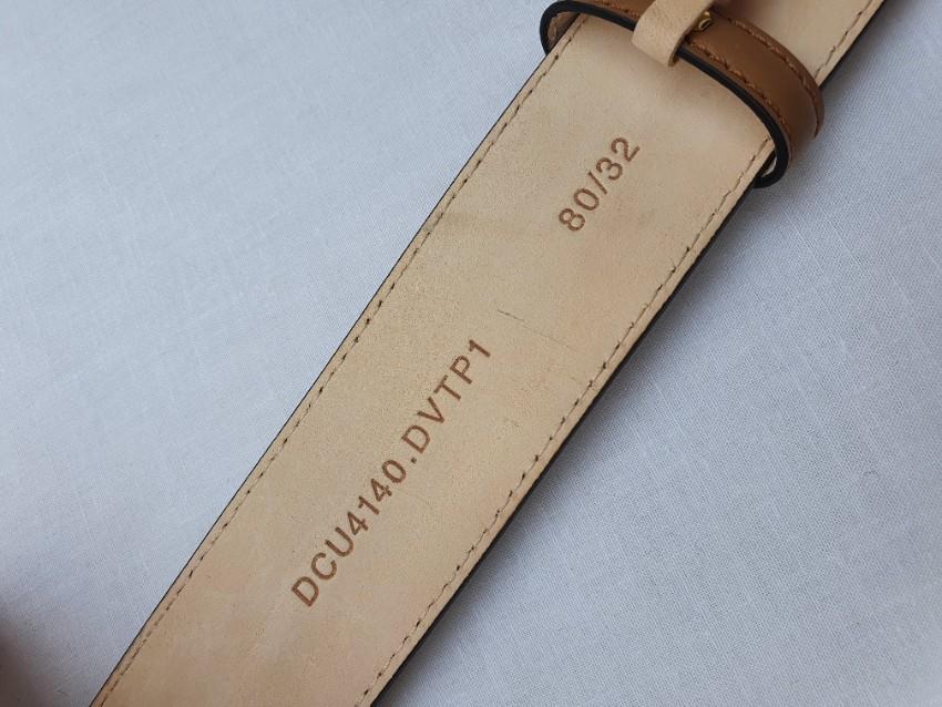 Versace Caramel Medusa Head Palazzo Belt - Size 80