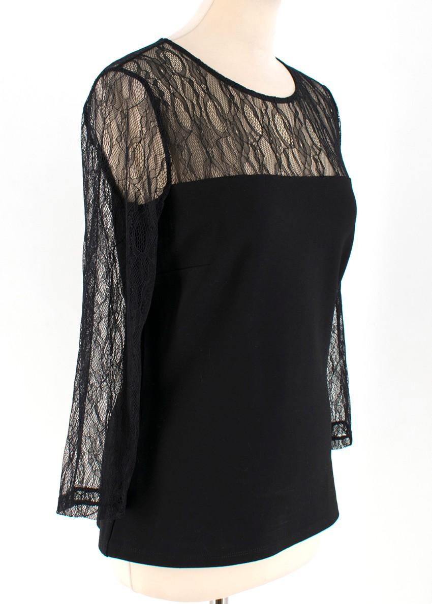 Bespoke Black Lace Panelled Top