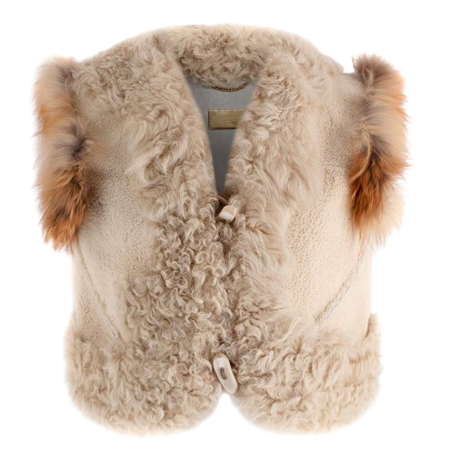 Dolce and Gabbana Fox Fur and Shearling Gilet