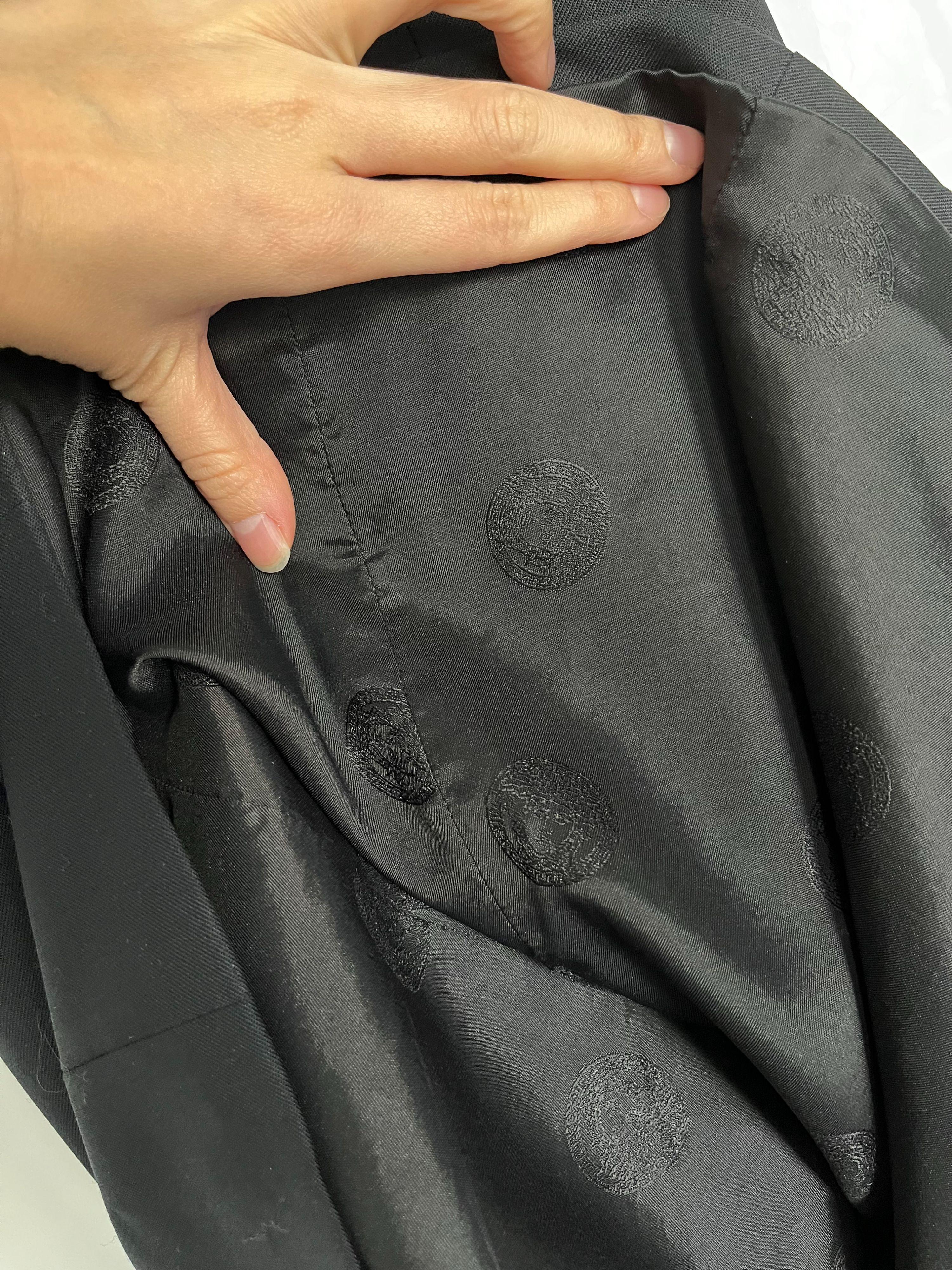 Black Wool-Blend Sheath Dress