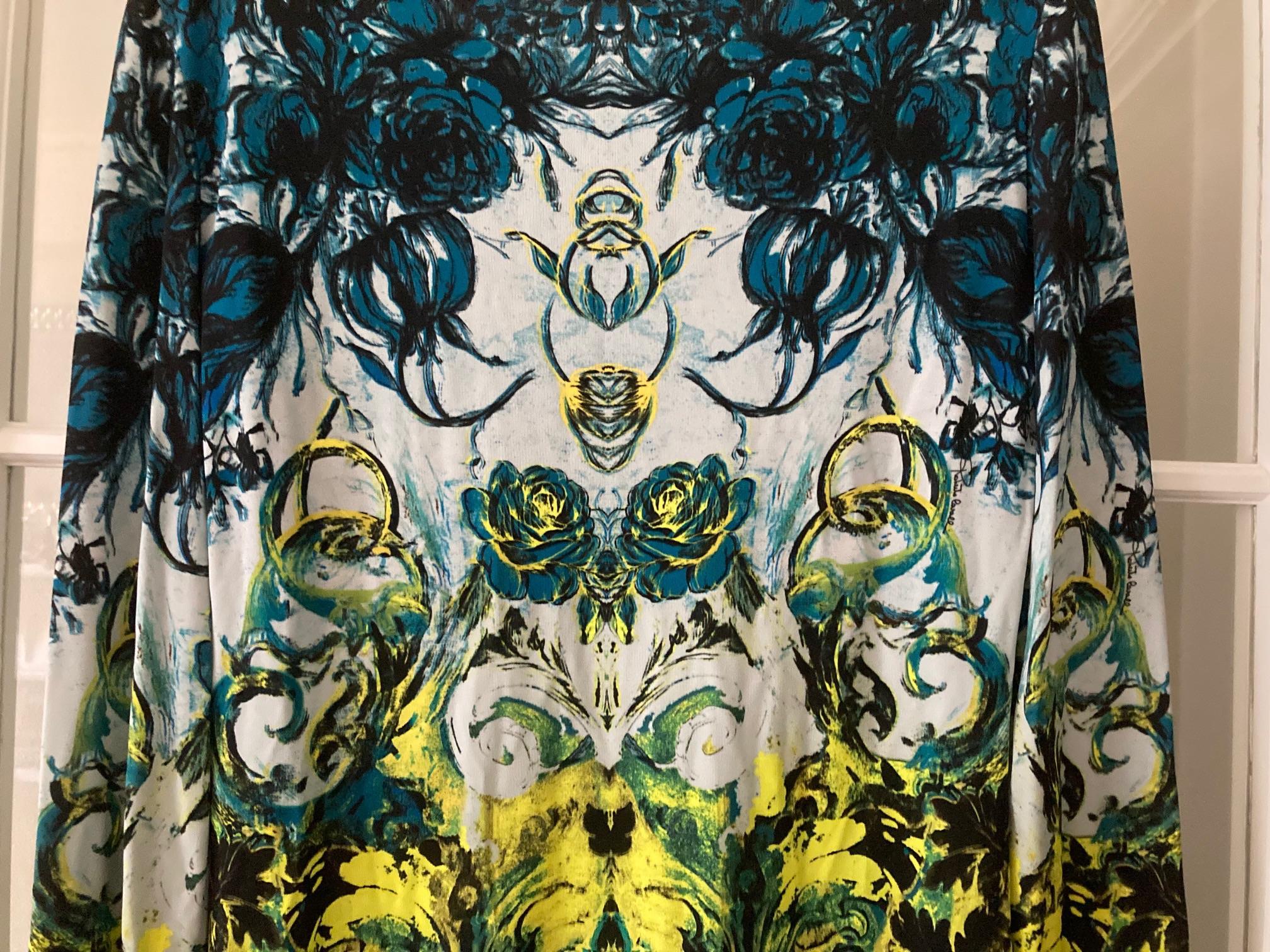 Multicoloured Printed Long Sleeve Dress