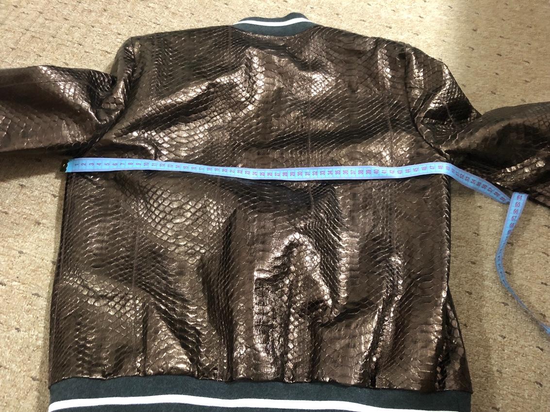 Brunello Cucinelli Metallic Python Bomber Jacket