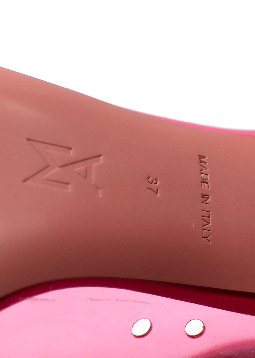 Amina Muaddi Begum Emellished Pink PVC Pump