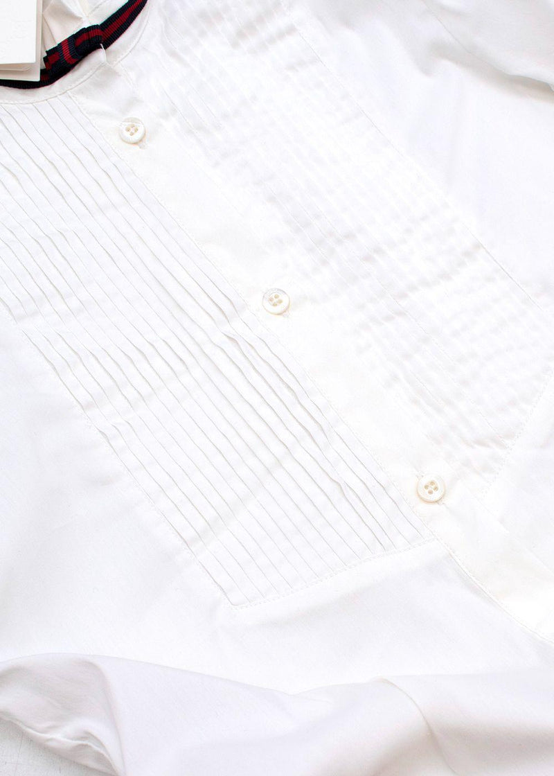 ivory cotton pie-crust collar blouse 10Y
