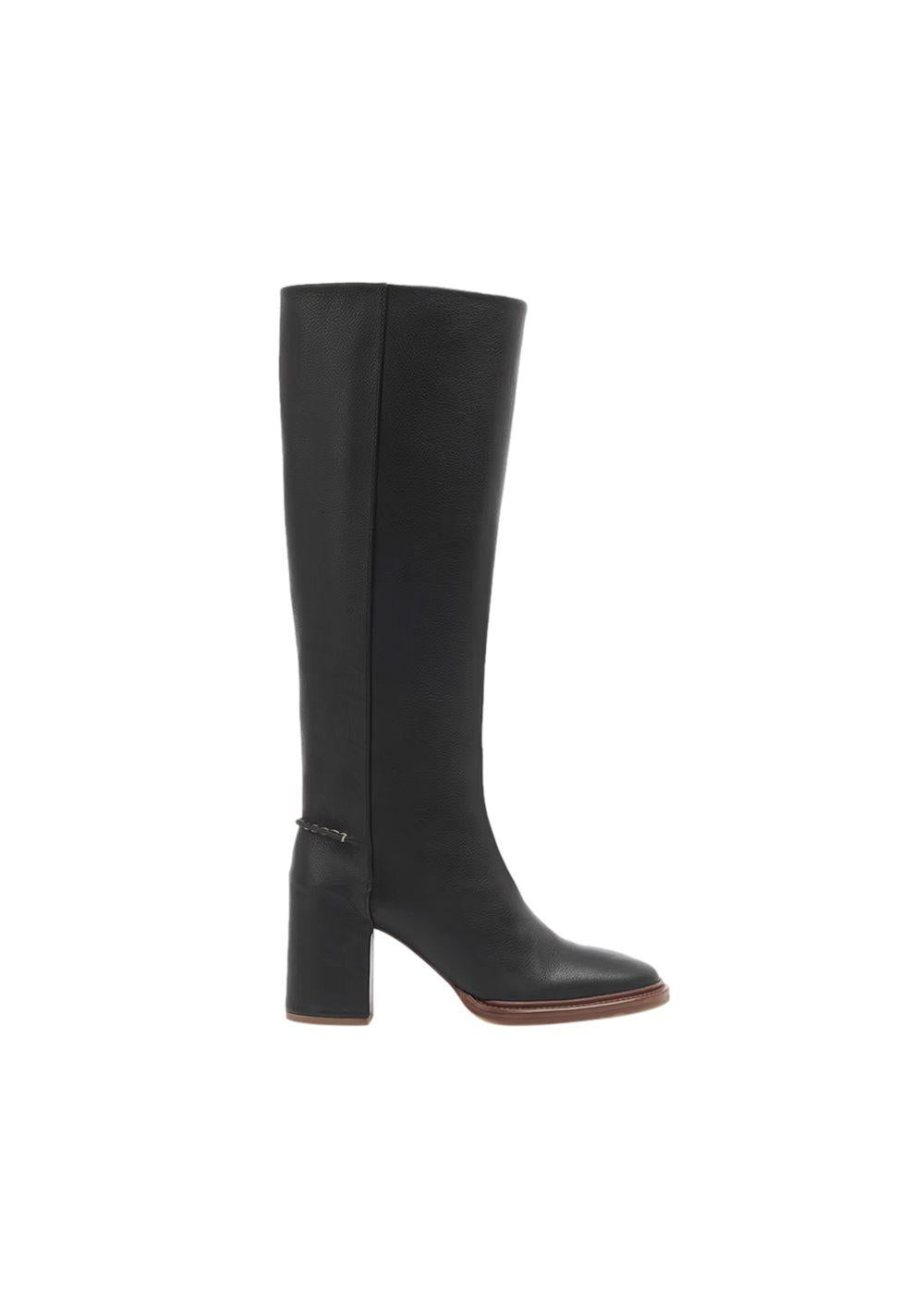 Edith Leather Knee Boots