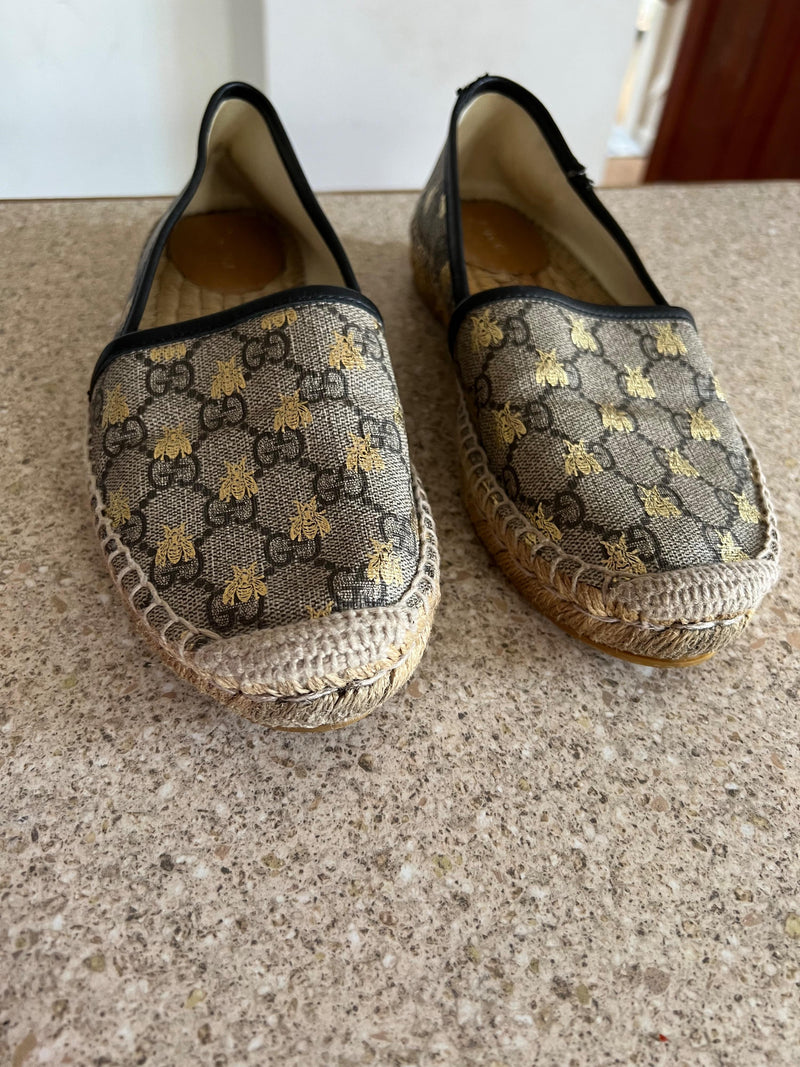Gucci Bee Motif Espadrilles