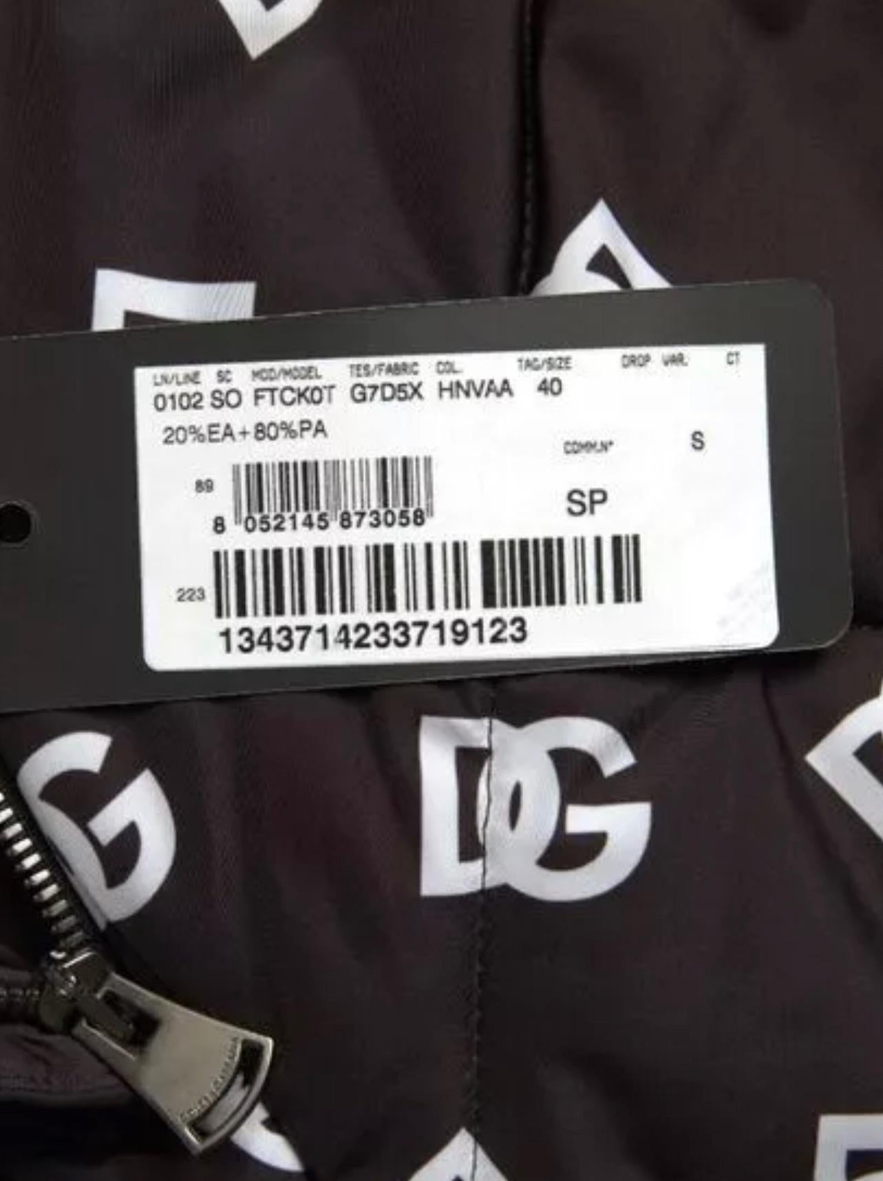Dolce & Gabbana Black Logo Printed Padded Shorts