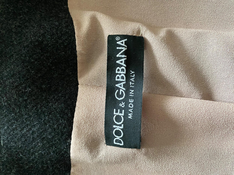 Dolce & Gabbana Charcoal Double Breasted Pea Coat