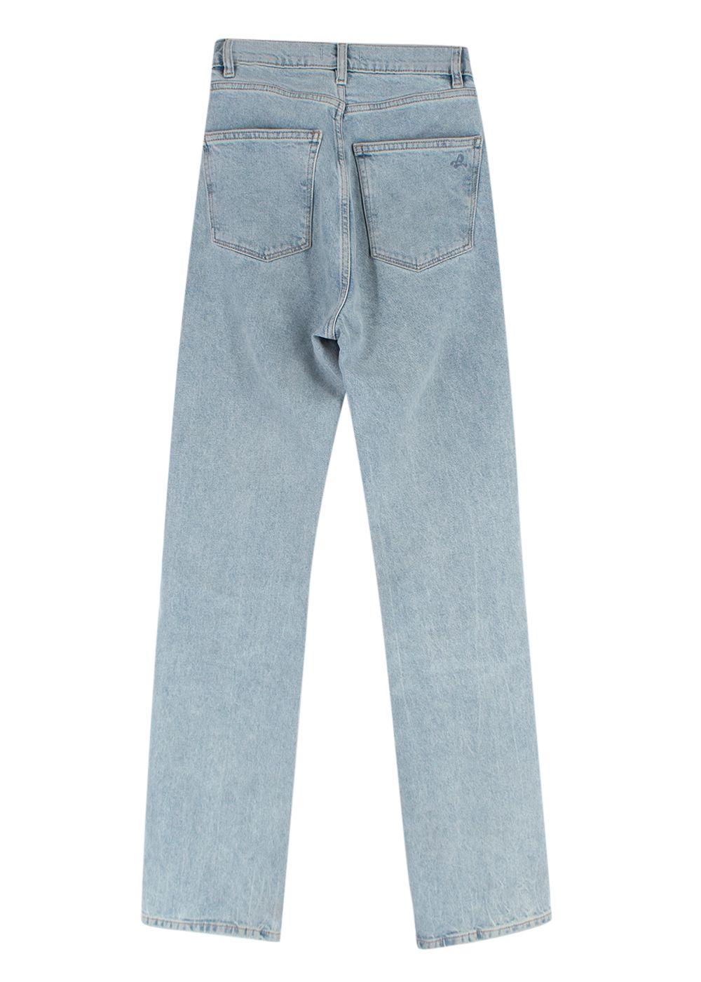 Ella Light Blue High Rise Straight Leg Jeans
