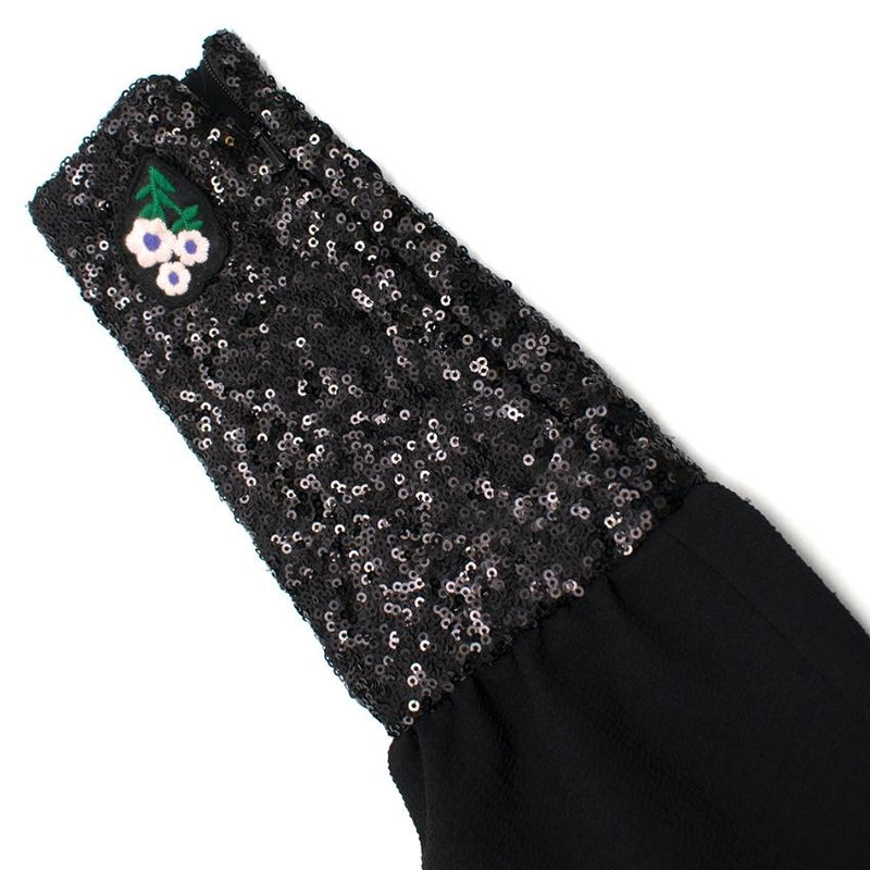Zayan The Label Juno Black Embellished Sequin Dress