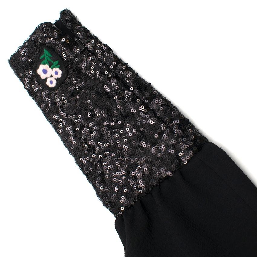 Zayan The Label Juno Black Embellished Sequin Dress