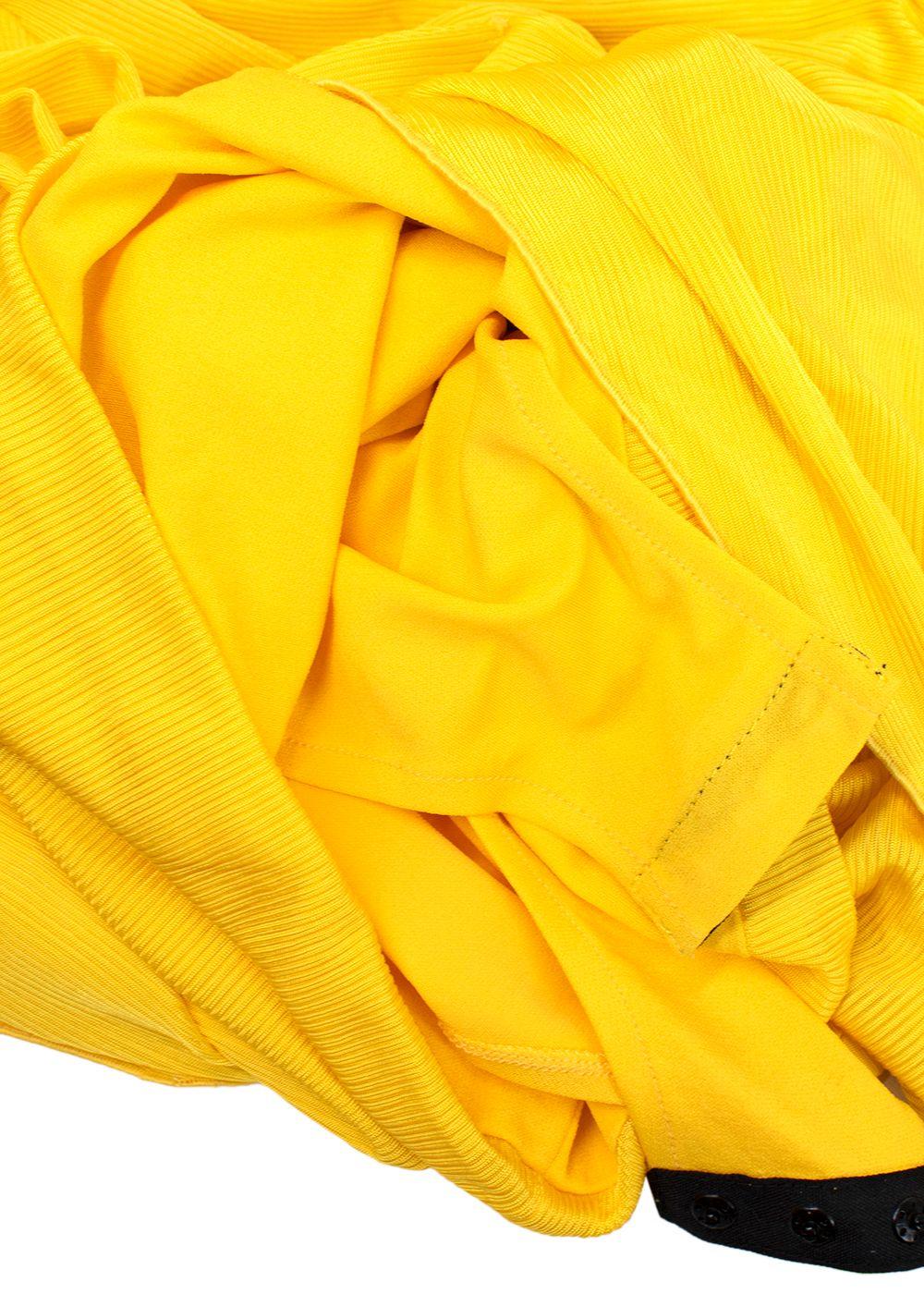 Alexandre Vauthier asymmetric yellow short dress