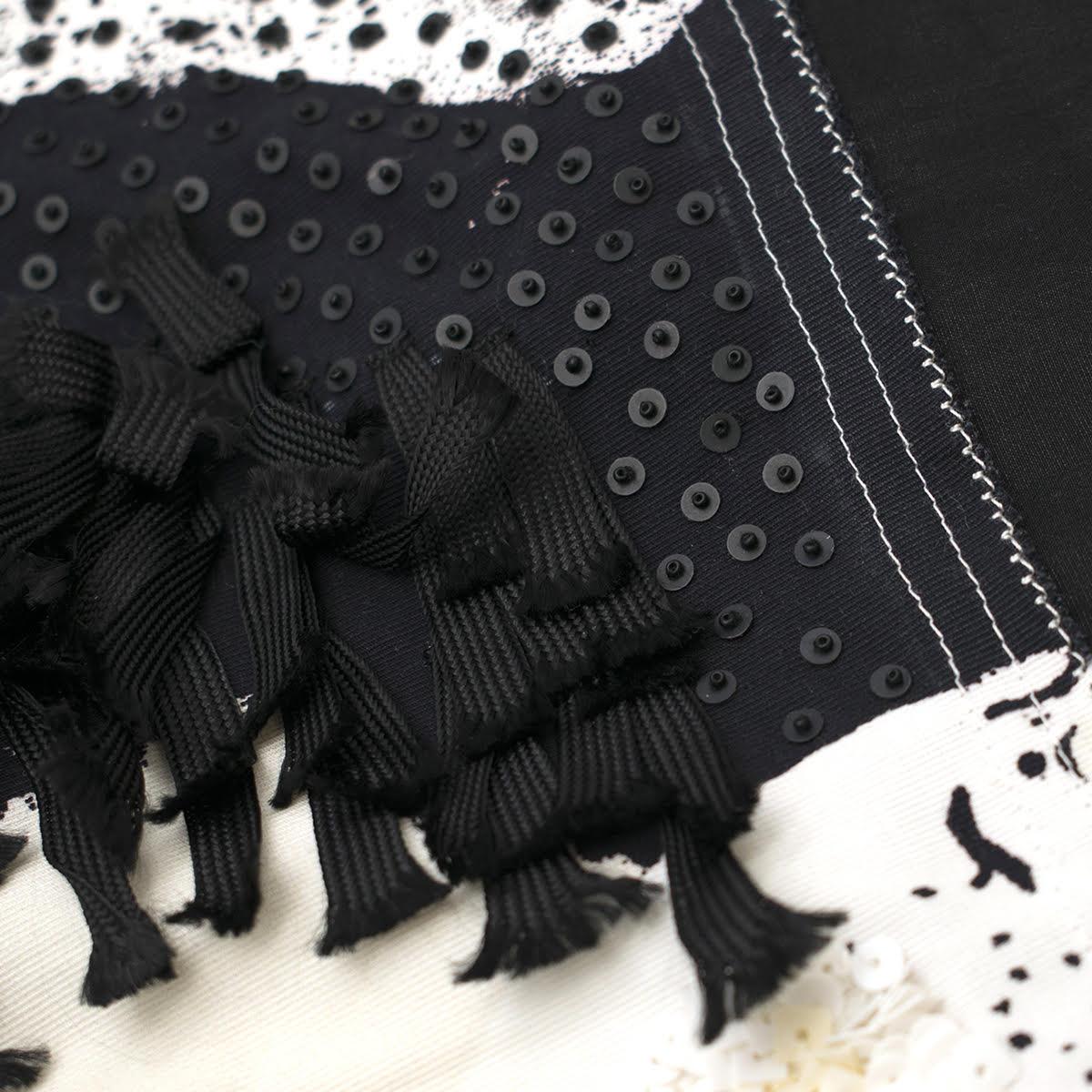 Donna Karan Black Label Embellished Cotton Skirt