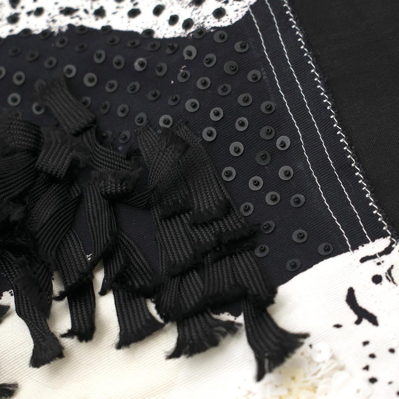 Donna Karan Black Label Embellished Cotton Skirt