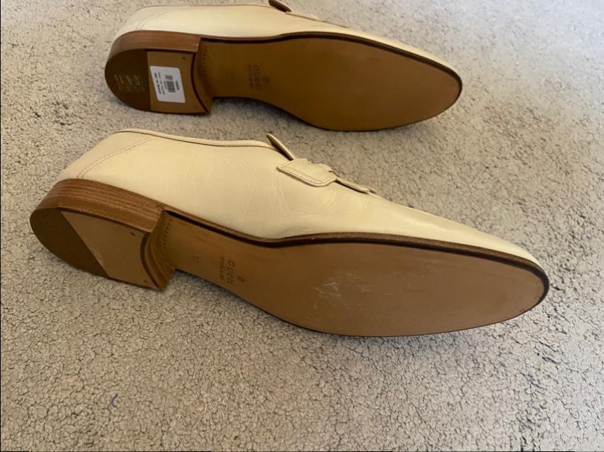 Gucci Ivory Fringed Mens Quentin Loafers