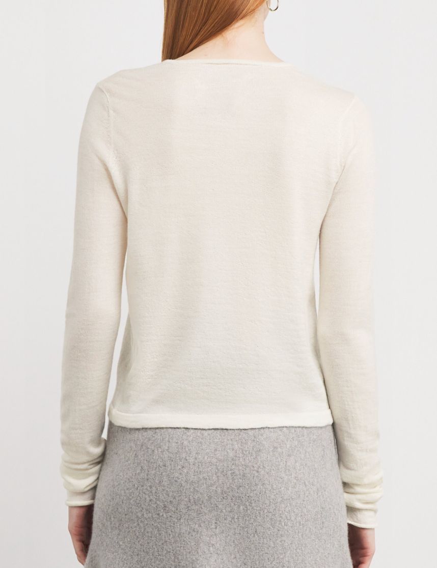 Lauren Manoogian White Alpaca Cardigan