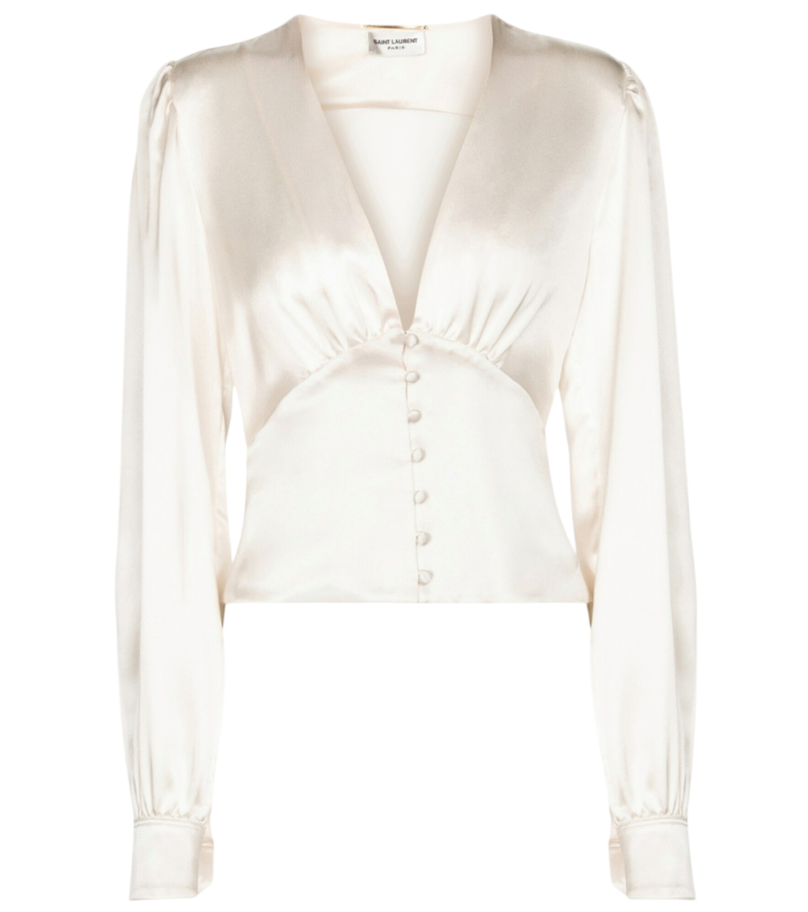 Saint Laurent Cream Silk Blouse