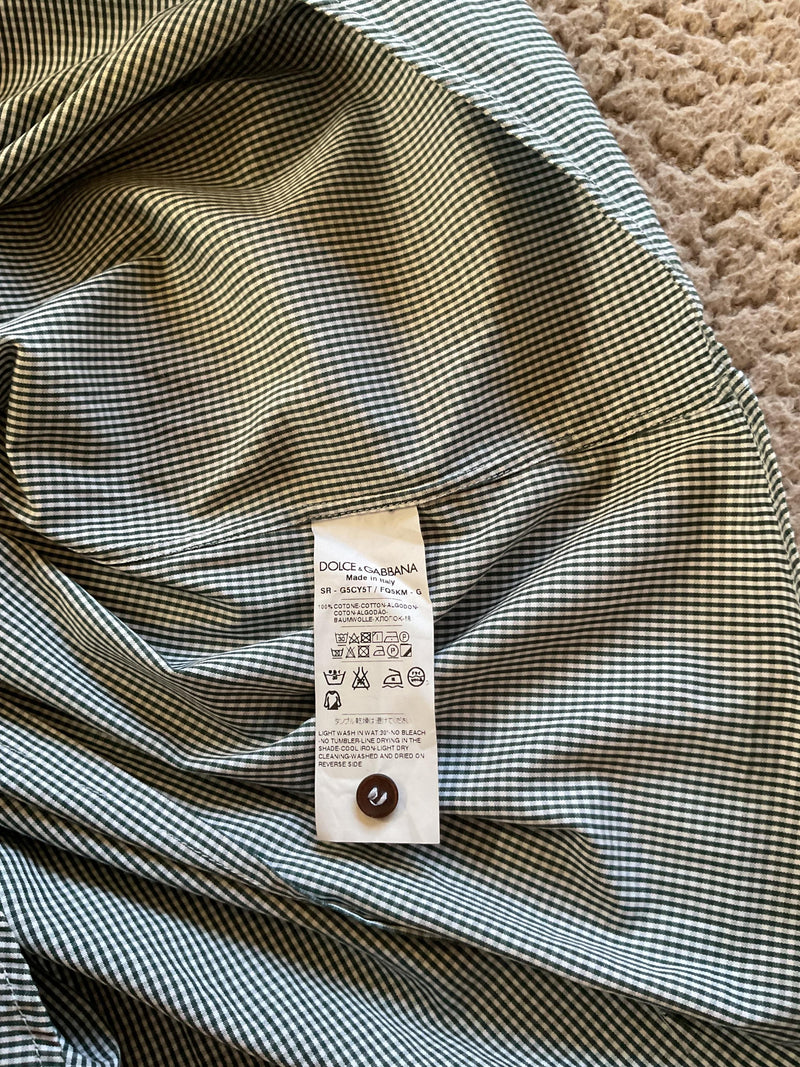 Dolce & Gabbana Green Check Shirt