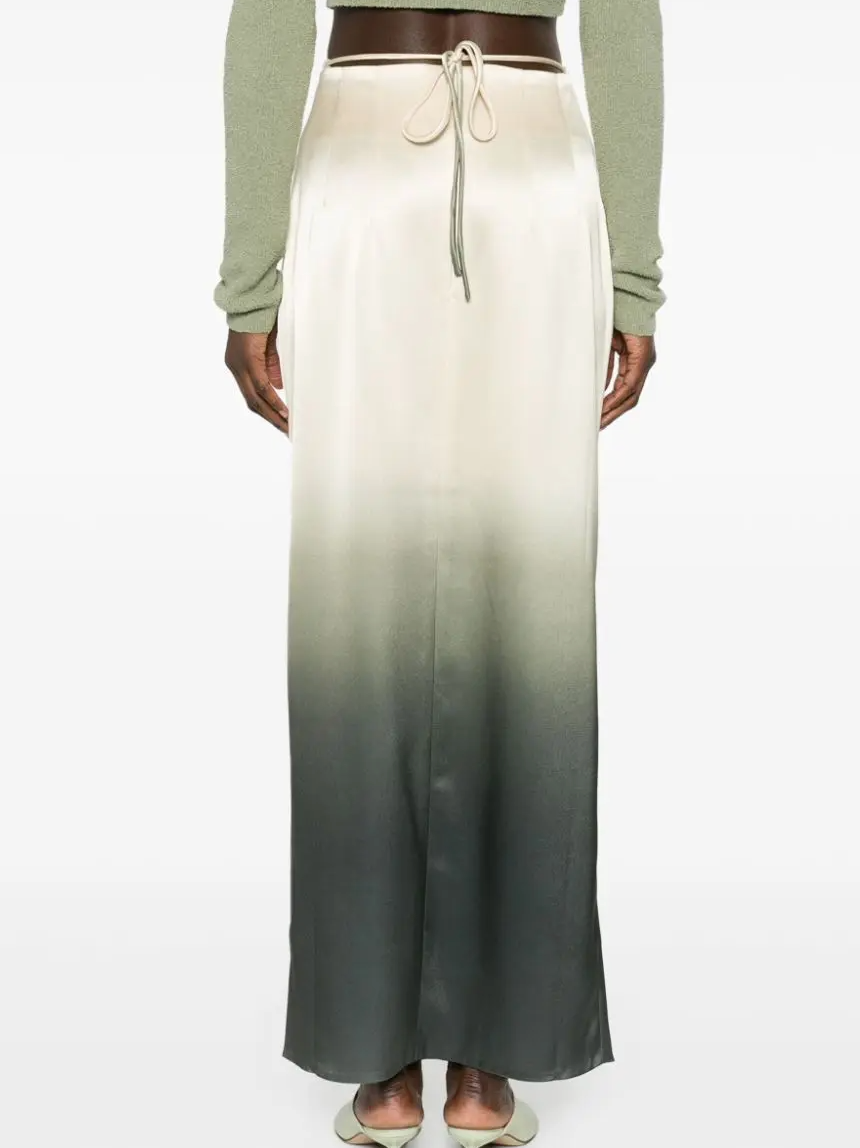 Nanushka  Ombré Satin Maxi Skirt