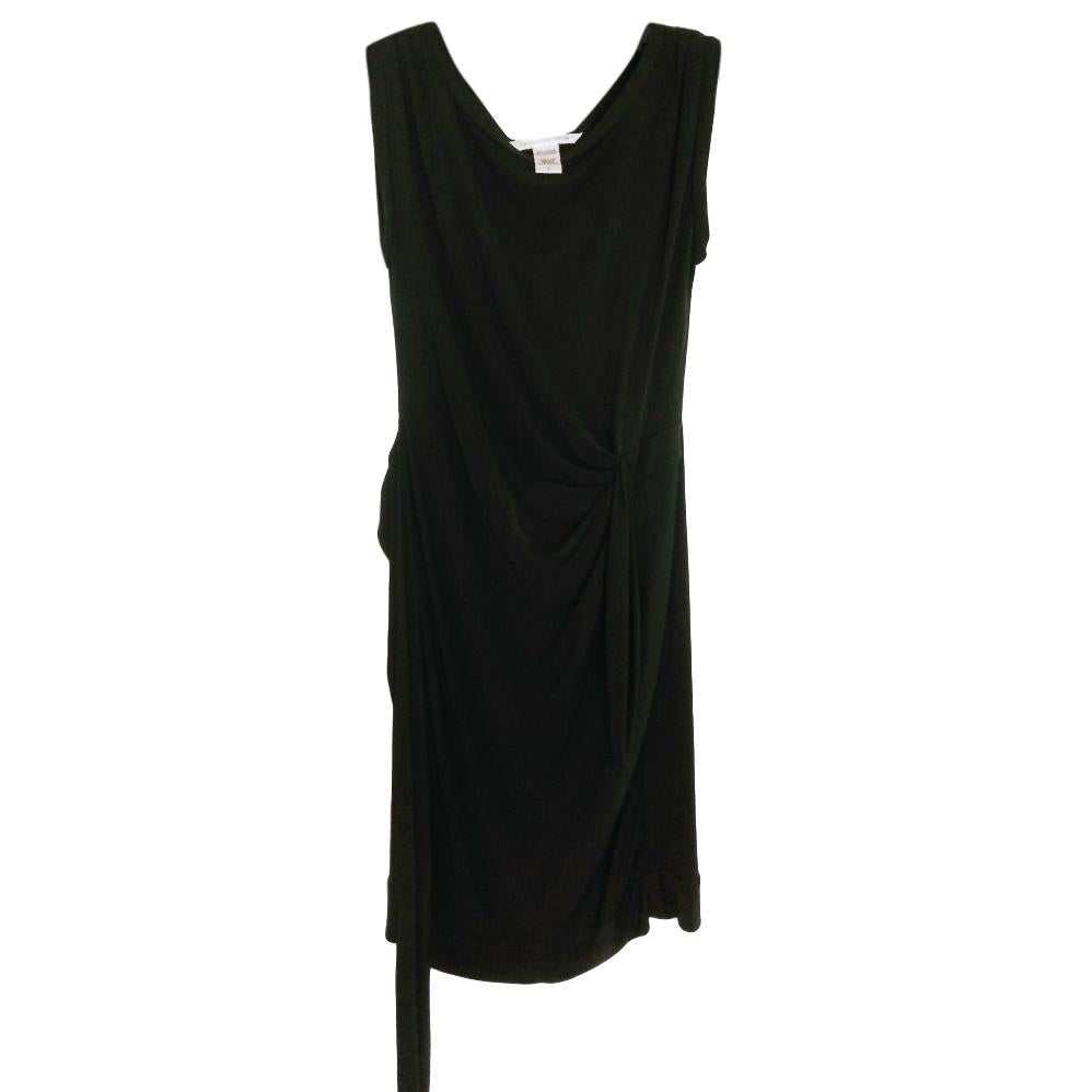 Diane Von Furstenberg Black Classic Draped Dress