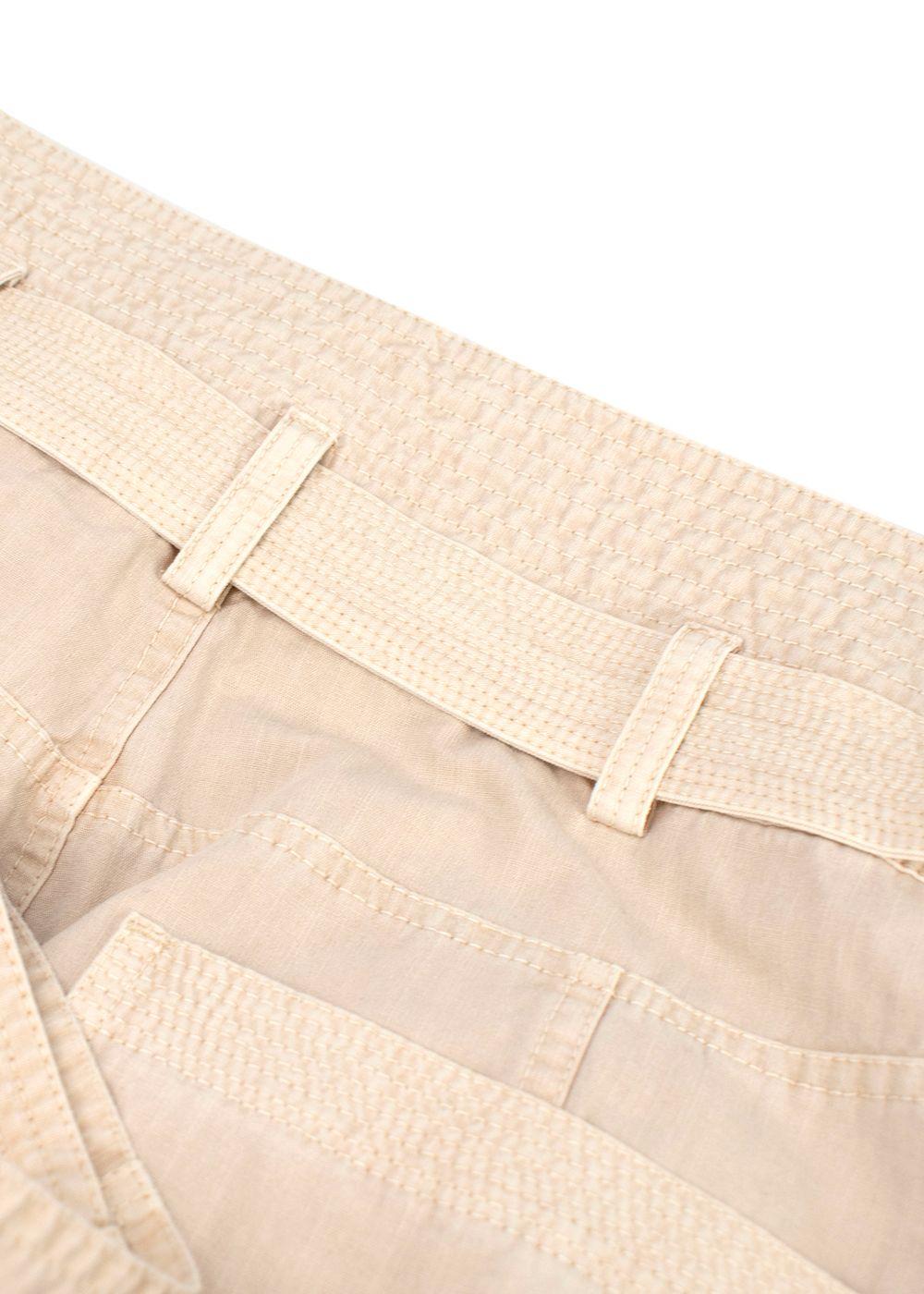 Ulla Johnson Beige Oliver High Rise Belted Trousers