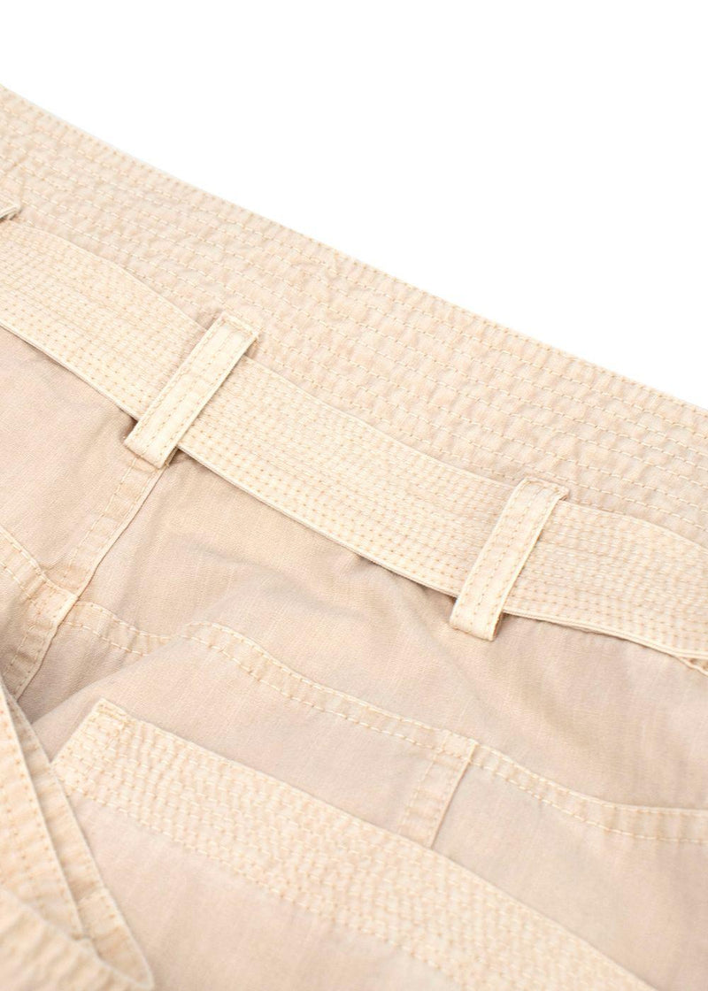 Ulla Johnson Beige Oliver High Rise Belted Trousers