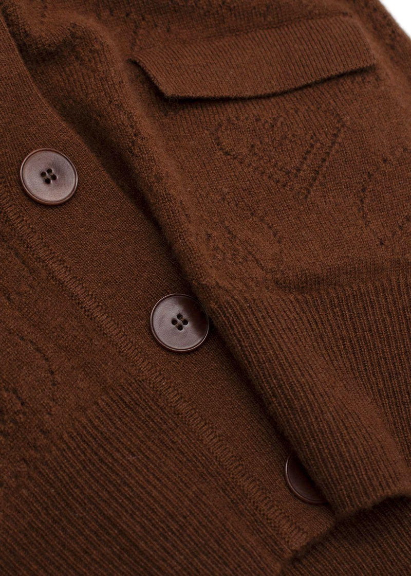 Sandro Chocolate Brown Wool Blend Waistcoat