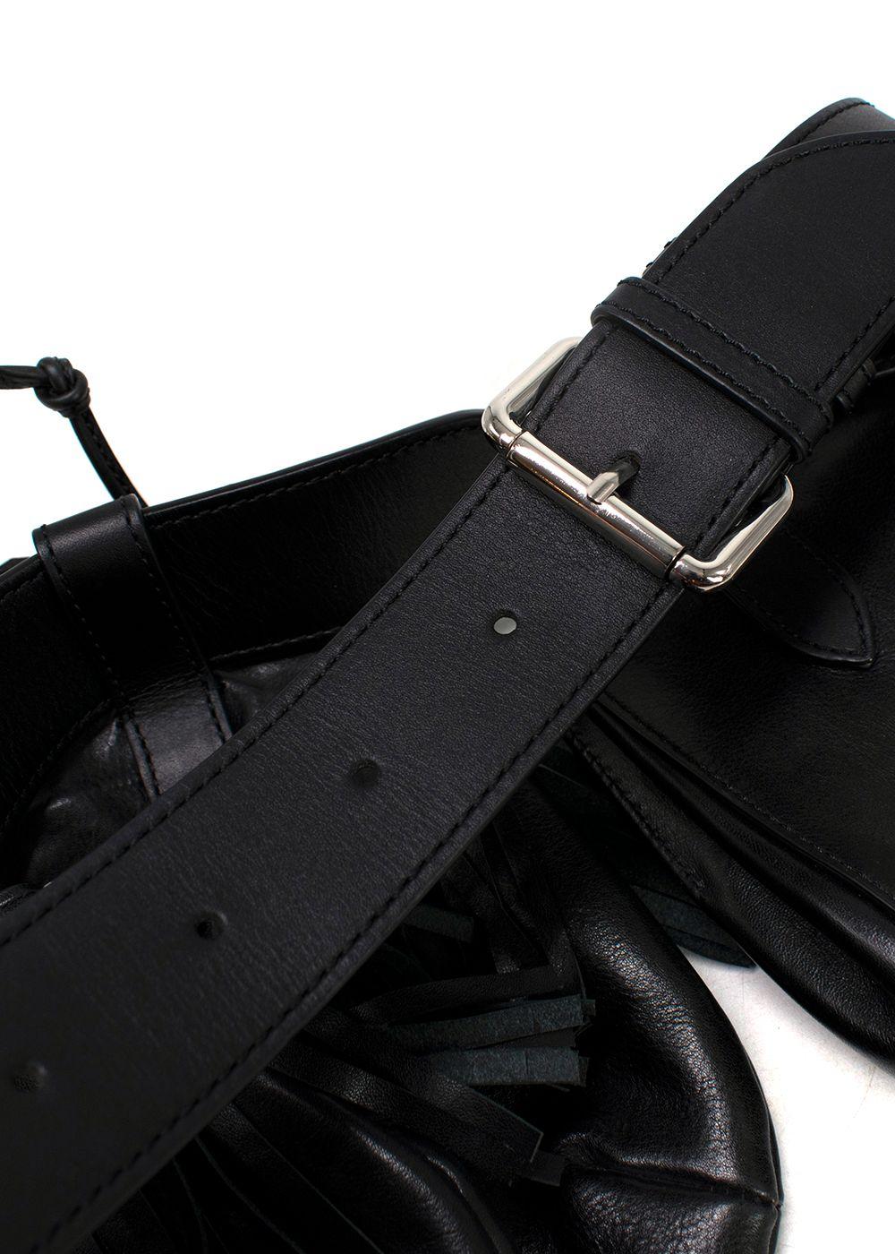 JW Anderson Black Leather Multi Pocket Cross Body Bag