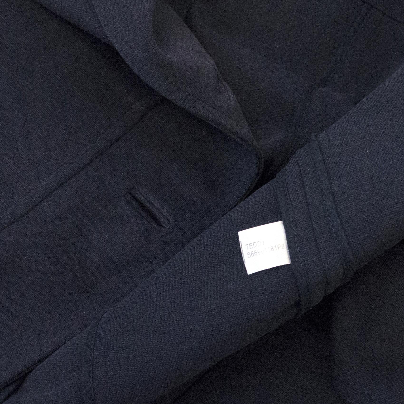 Diane Von Furstenberg Navy  Cropped Sleeve Blazer