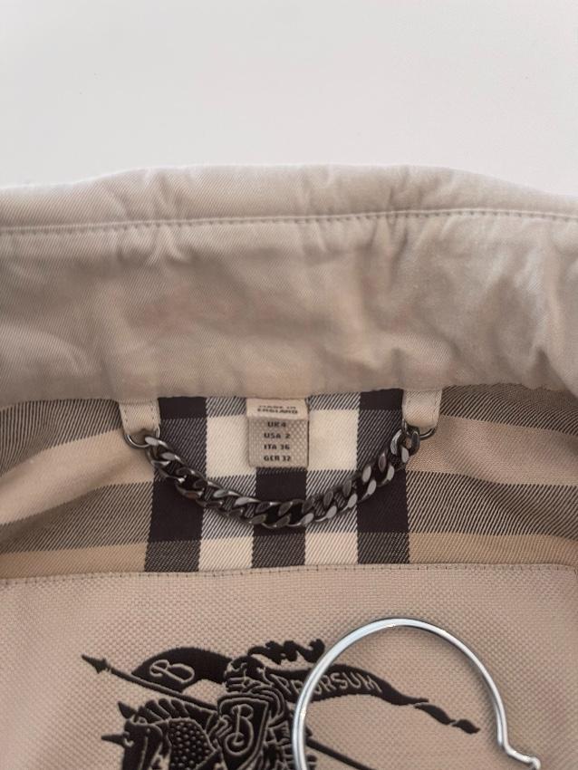 Burberry Stone Cotton Sandringham Trench Coat