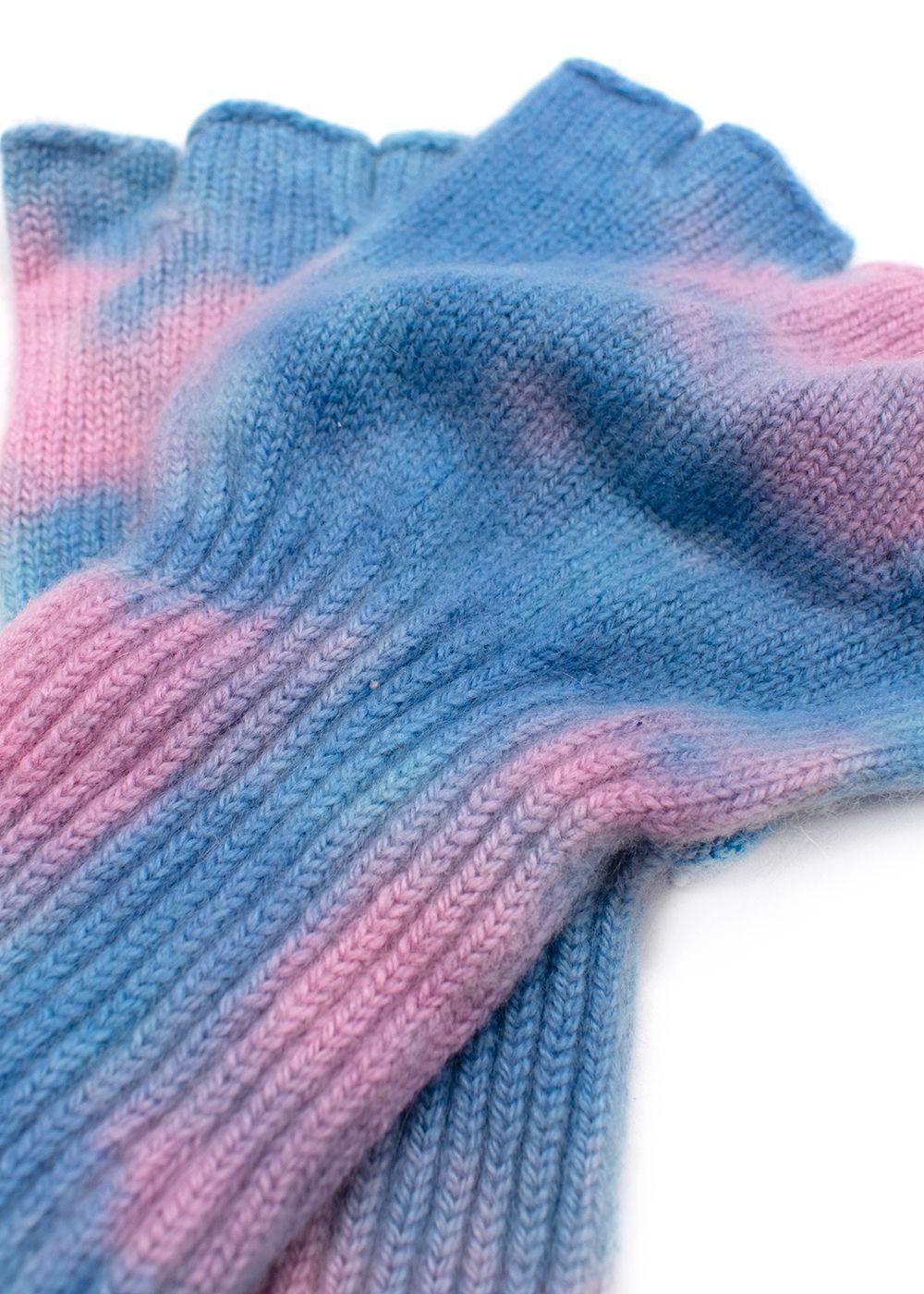 The Elder Statesman Tie-Dye Fingerless Gloves