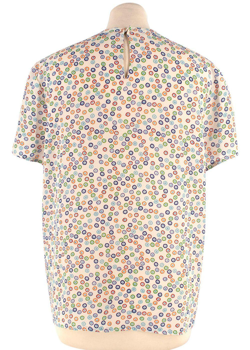 Valentino Multi-Colour Floral Print Silk Top
