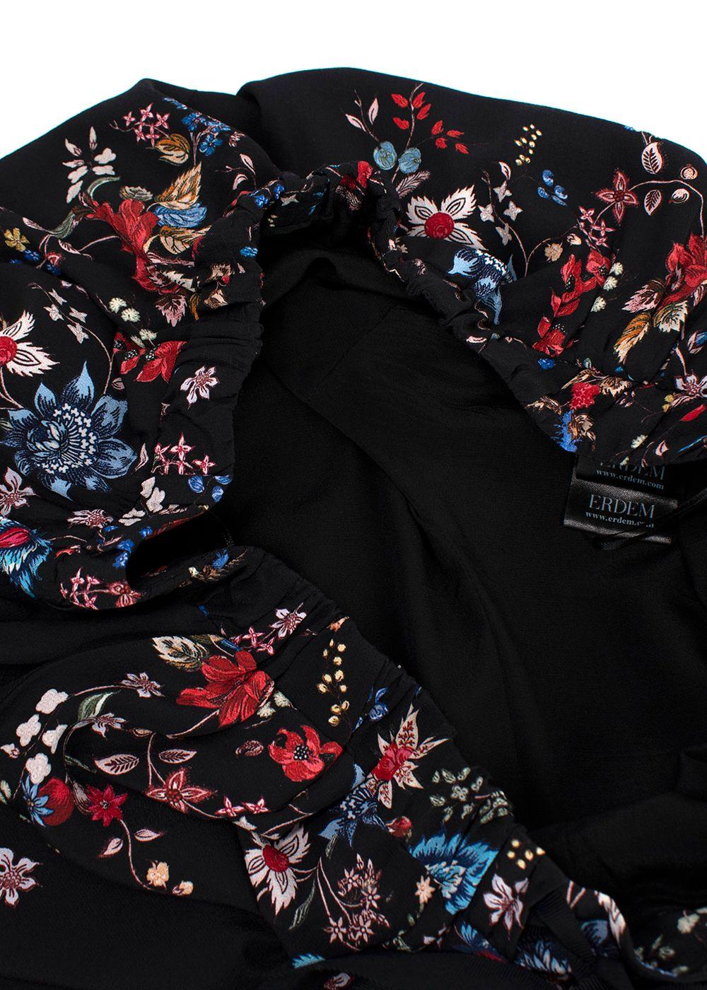 Erdem high-waisted floral-print Silk Pants