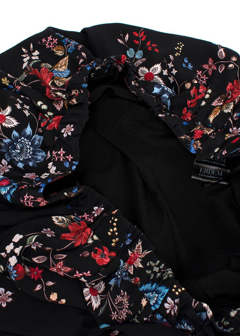Erdem high-waisted floral-print Silk Pants