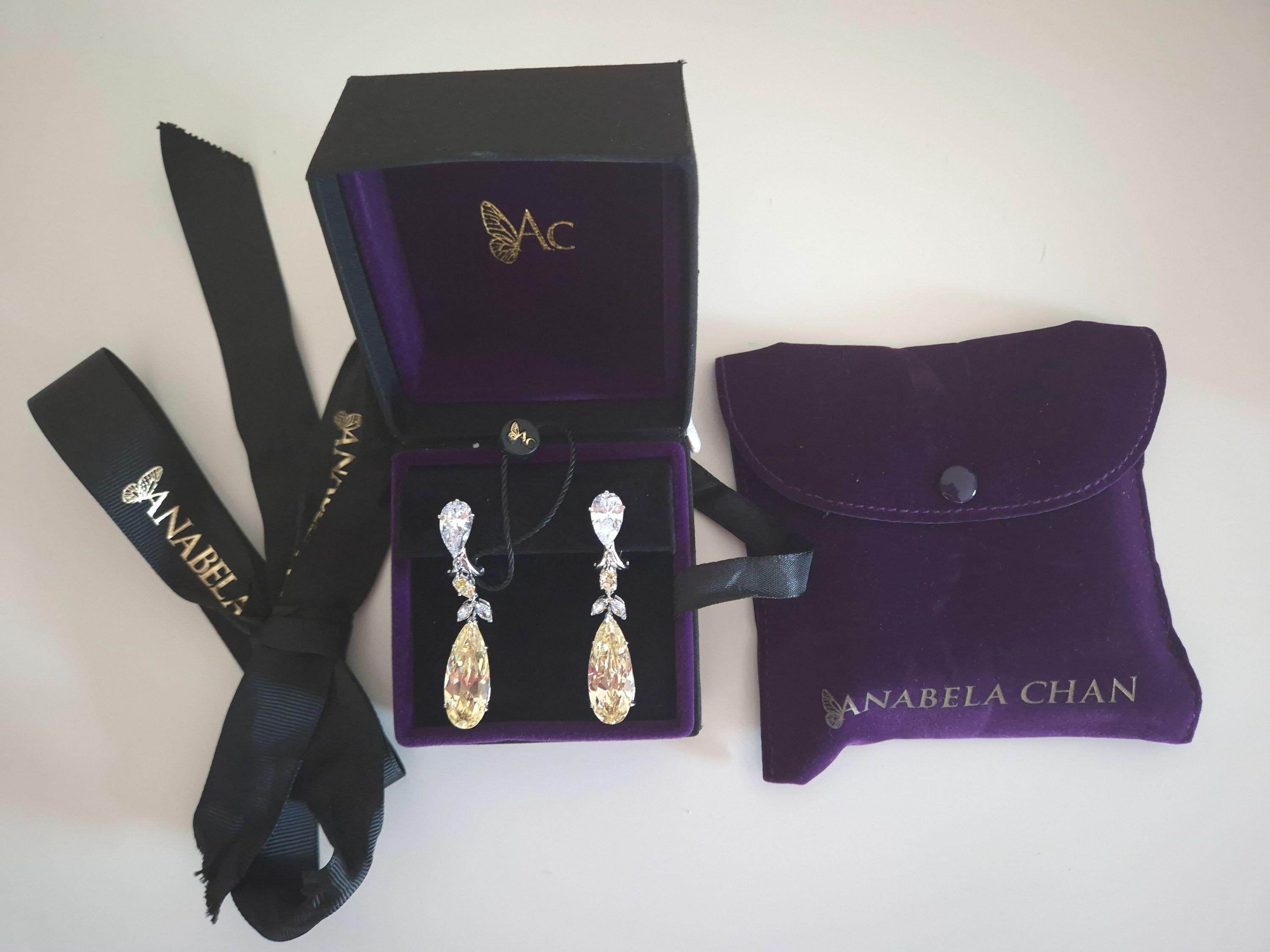 Anabela Chan 18K Canary Calla Lily Earrings