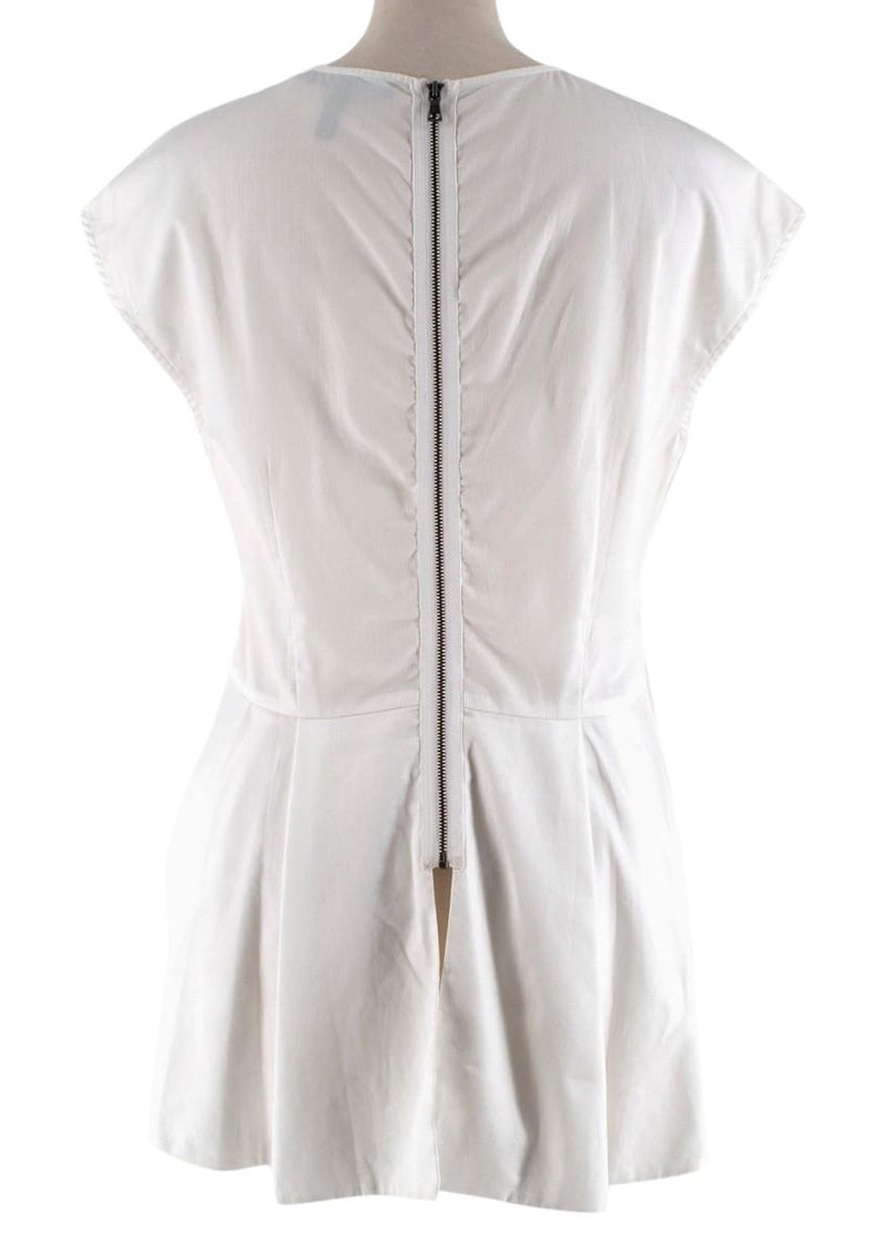 BCBG Max Azria White Lace-Front Shanine Top