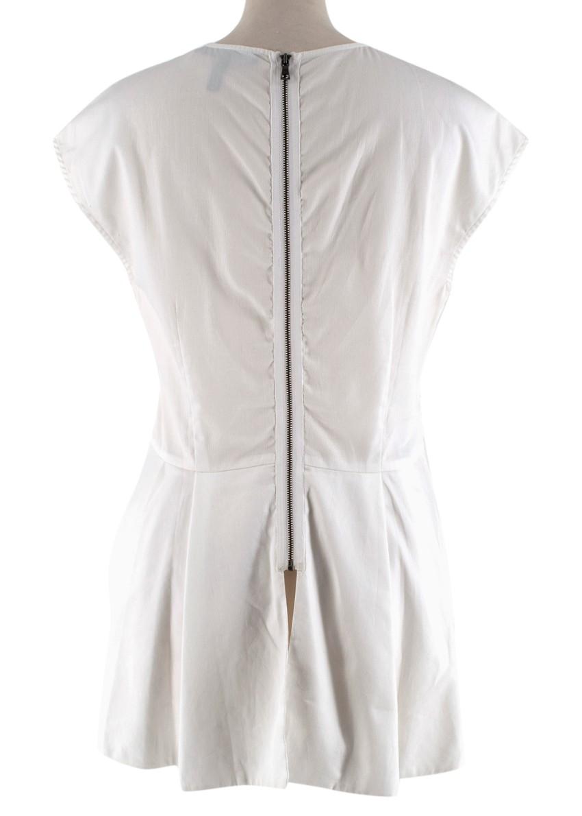 BCBG Max Azria White Lace-Front Shanine Top