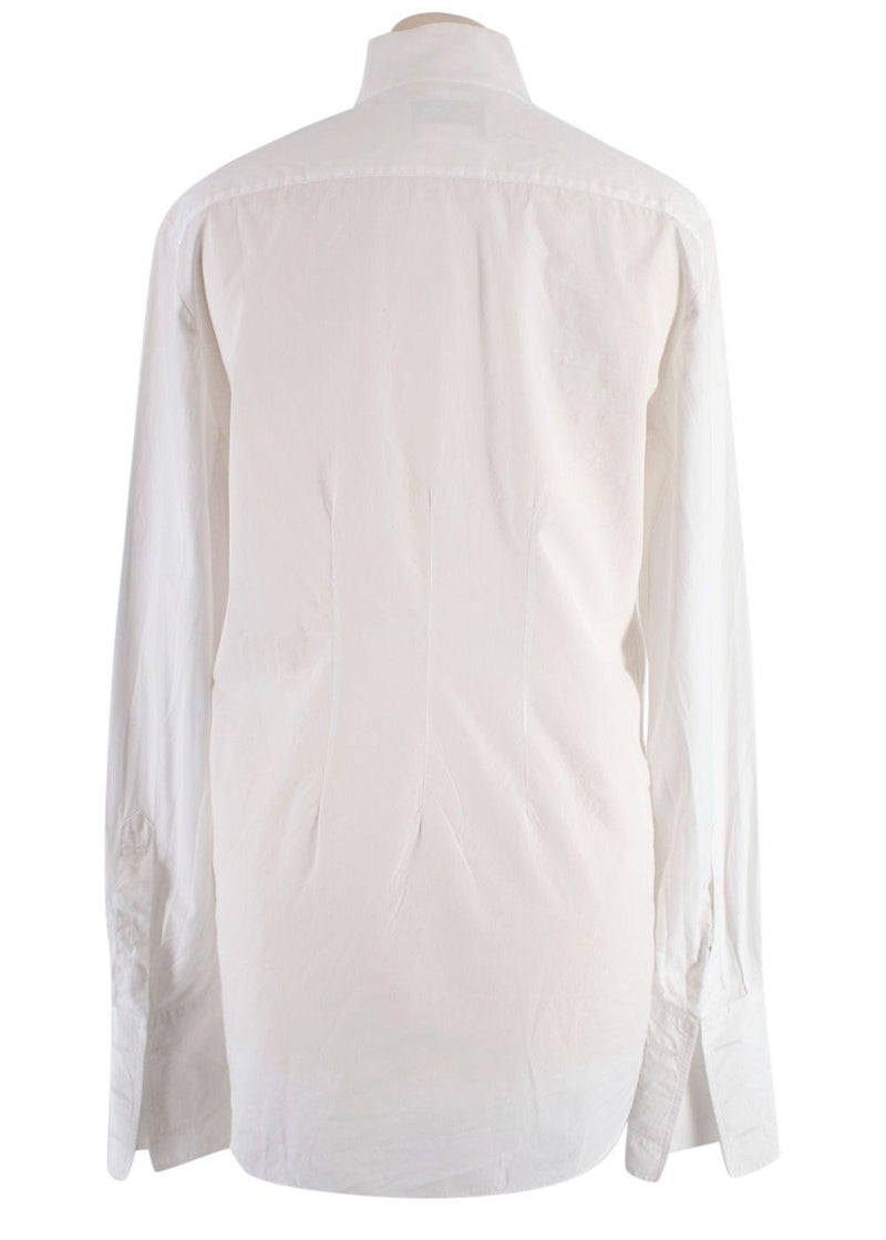 Vintage High Neck Button Up Cotton Shirt