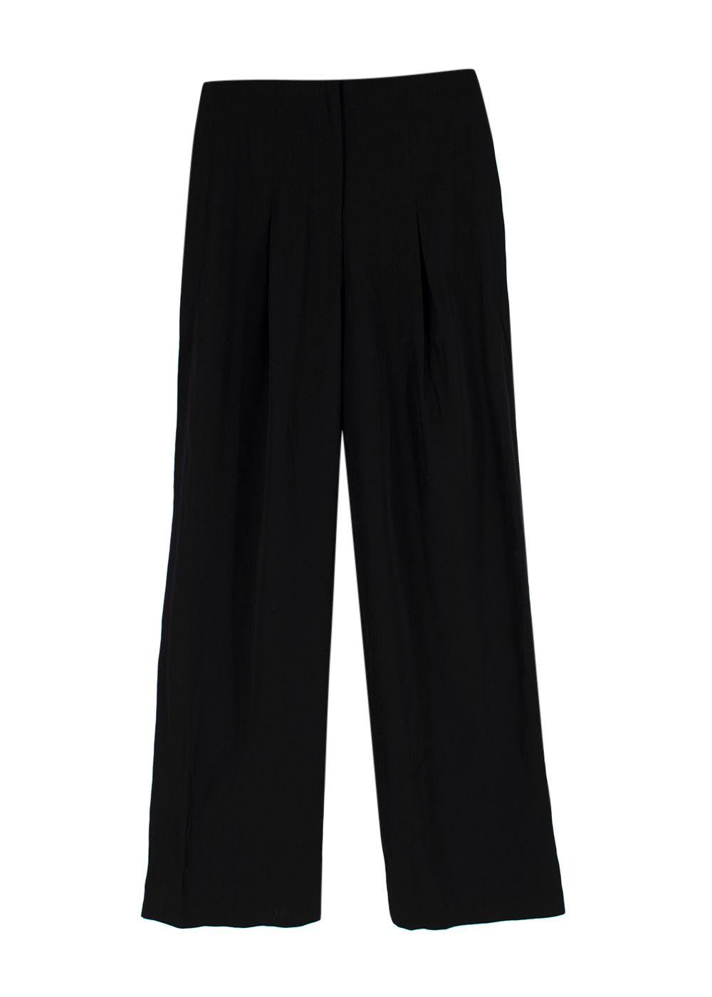 FFORME Black Faye High Waisted Wool Trousers